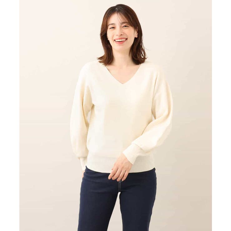 ベーシックVネックニット/洗える/WEB限定サイズあり | OFUON | 詳細画像55 