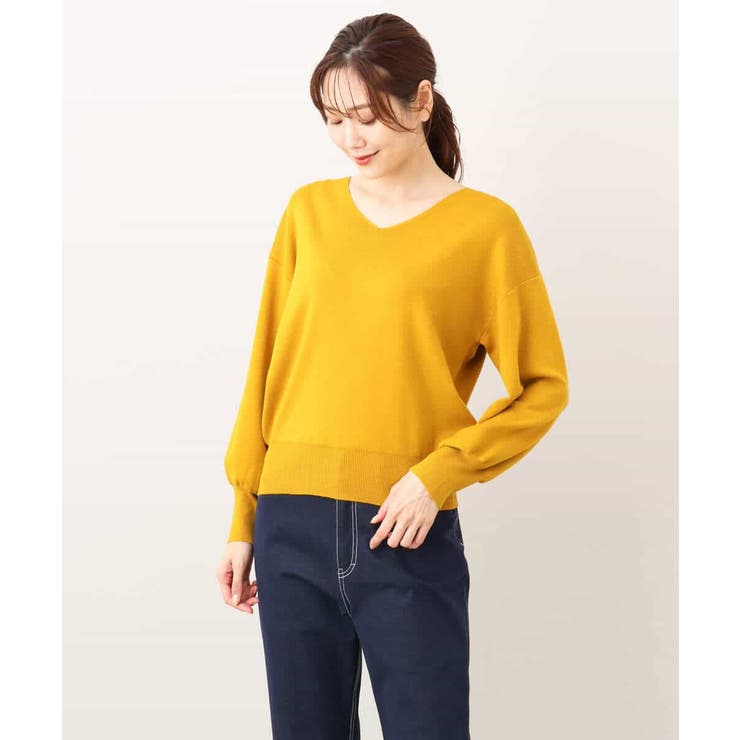 ベーシックVネックニット/洗える/WEB限定サイズあり | OFUON | 詳細画像59 