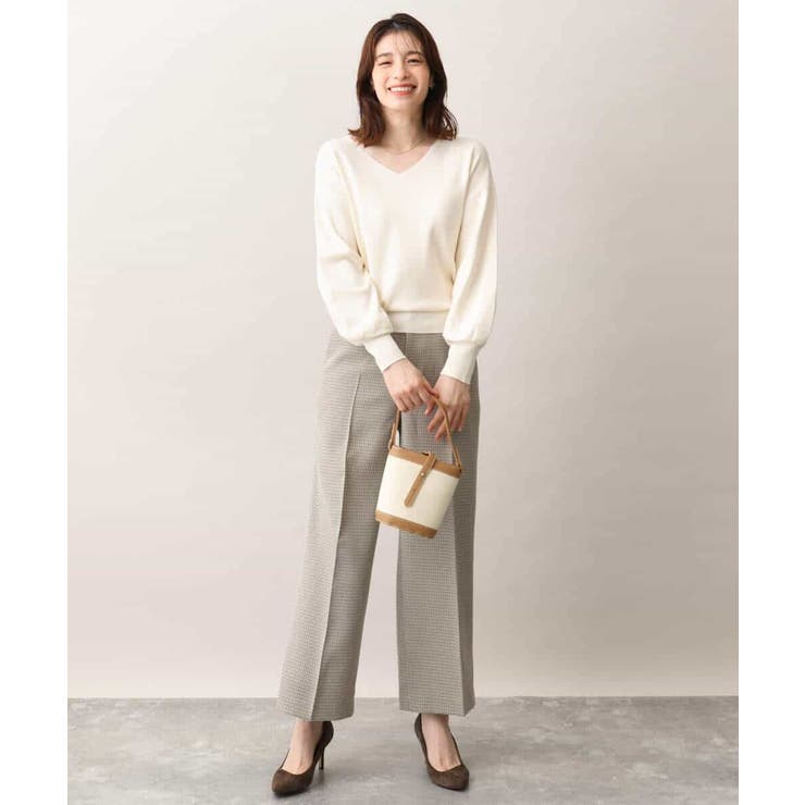 ベーシックVネックニット/洗える/WEB限定サイズあり | OFUON | 詳細画像7 