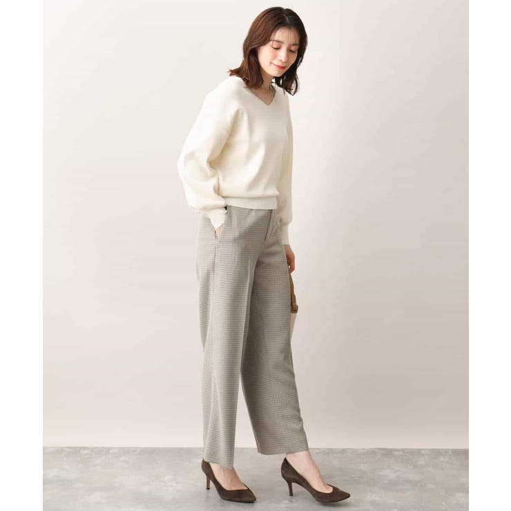 ベーシックVネックニット/洗える/WEB限定サイズあり | OFUON | 詳細画像8 