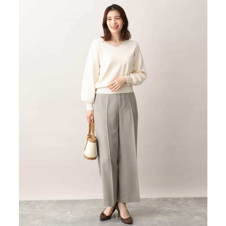 ベーシックVネックニット/洗える/WEB限定サイズあり | OFUON | 詳細画像9 