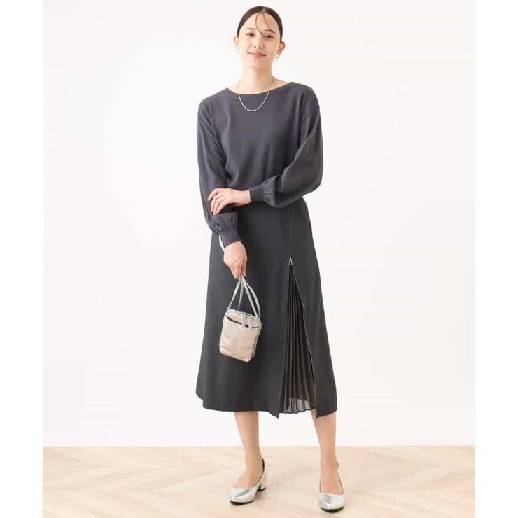 ボリューム袖ベーシックニット/洗える/WEB限定サイズあり | OFUON | 詳細画像12 