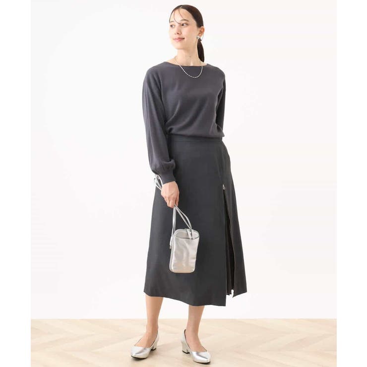 ボリューム袖ベーシックニット/洗える/WEB限定サイズあり | OFUON | 詳細画像13 