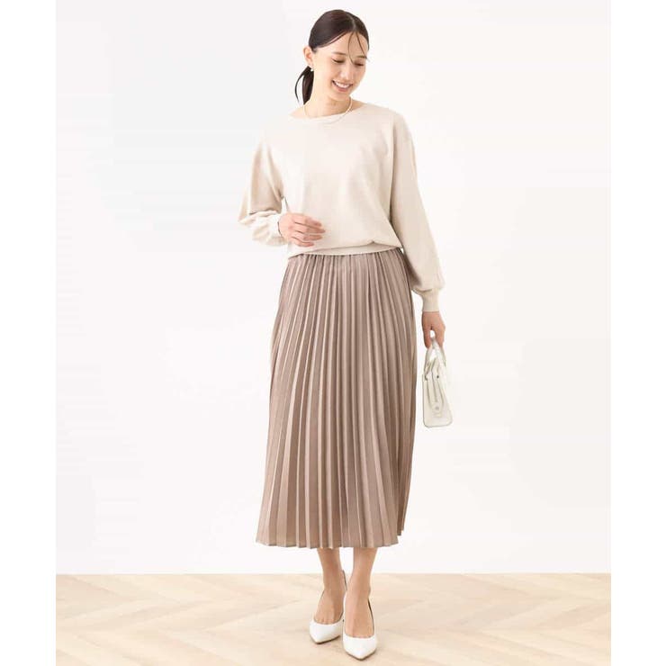 ボリューム袖ベーシックニット/洗える/WEB限定サイズあり | OFUON | 詳細画像16 