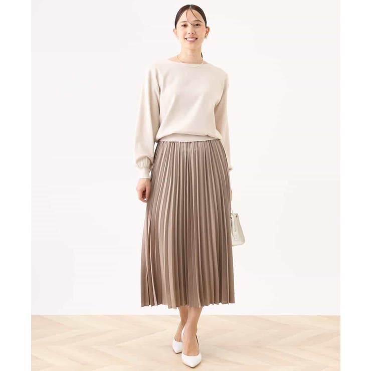 ボリューム袖ベーシックニット/洗える/WEB限定サイズあり | OFUON | 詳細画像17 