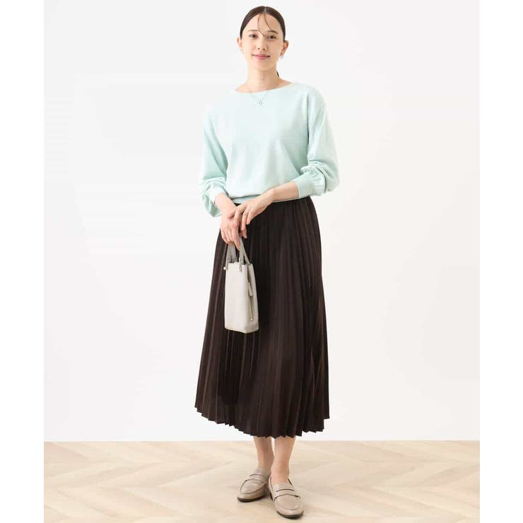 ボリューム袖ベーシックニット/洗える/WEB限定サイズあり | OFUON | 詳細画像20 