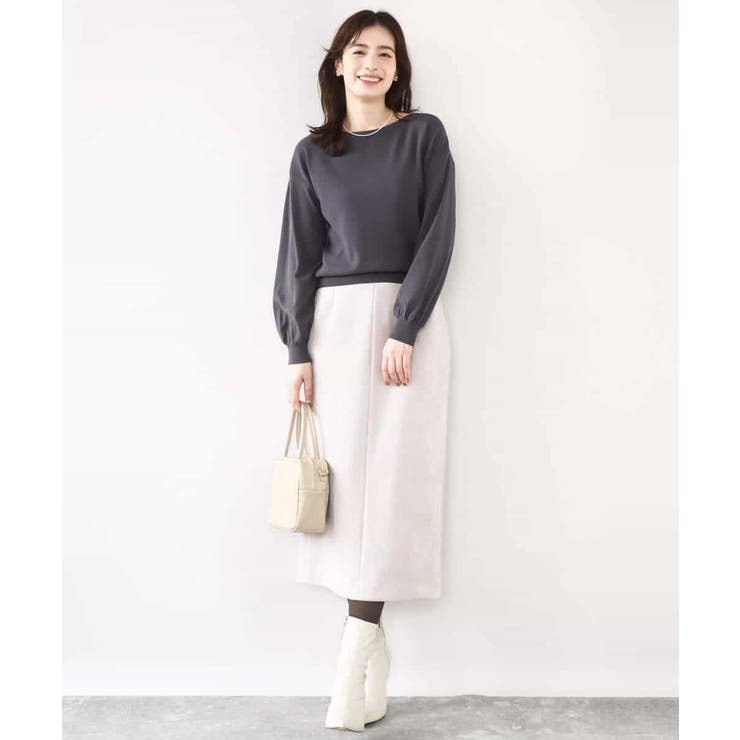 ボリューム袖ベーシックニット/洗える/WEB限定サイズあり | OFUON | 詳細画像29 