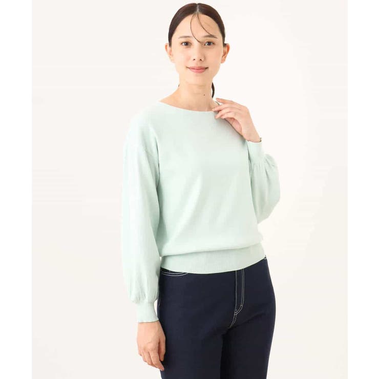 ボリューム袖ベーシックニット/洗える/WEB限定サイズあり | OFUON | 詳細画像32 
