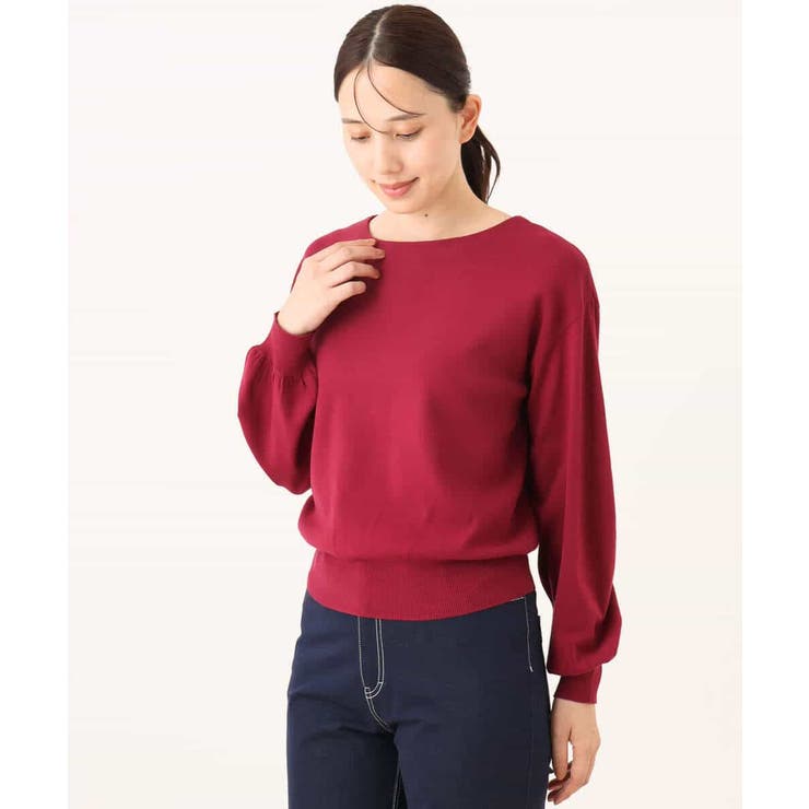 ボリューム袖ベーシックニット/洗える/WEB限定サイズあり | OFUON | 詳細画像39 