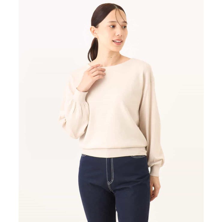 ボリューム袖ベーシックニット/洗える/WEB限定サイズあり | OFUON | 詳細画像41 