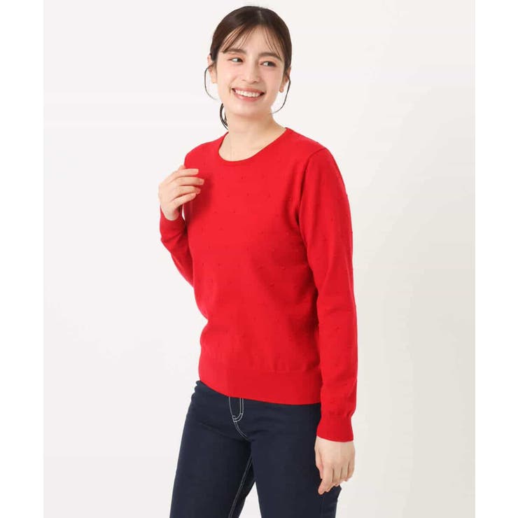 ドット柄コンパクトニットプルオーバー/洗える/WEB限定サイズあり | OFUON | 詳細画像34 