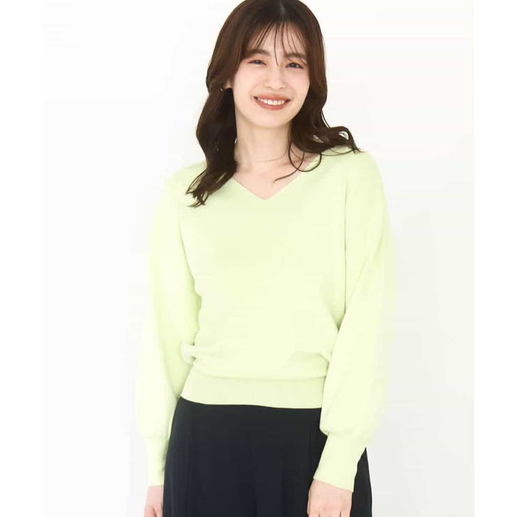 ベーシックVネックニット/洗える/WEB限定サイズあり | OFUON | 詳細画像10 