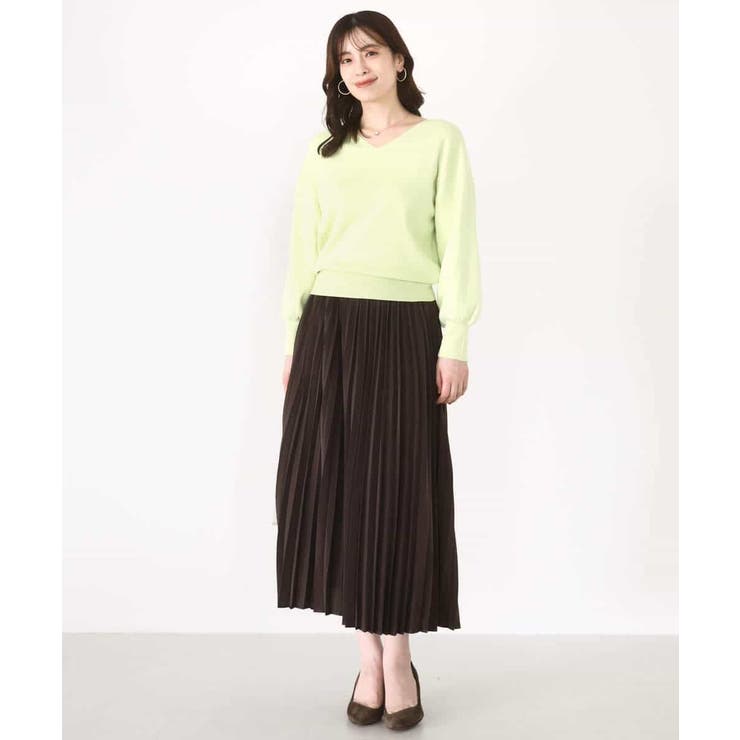 ベーシックVネックニット/洗える/WEB限定サイズあり | OFUON | 詳細画像14 