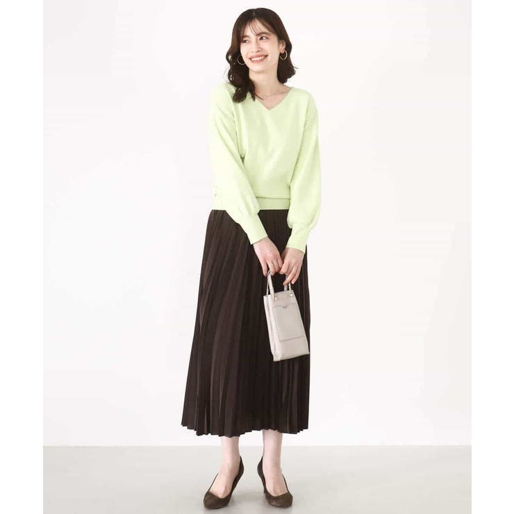 ベーシックVネックニット/洗える/WEB限定サイズあり | OFUON | 詳細画像15 