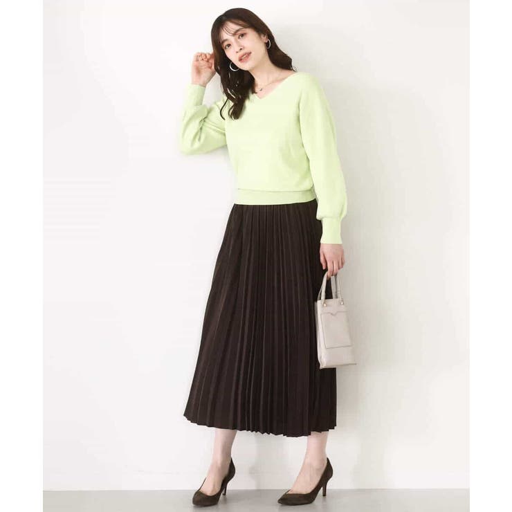 ベーシックVネックニット/洗える/WEB限定サイズあり | OFUON | 詳細画像16 