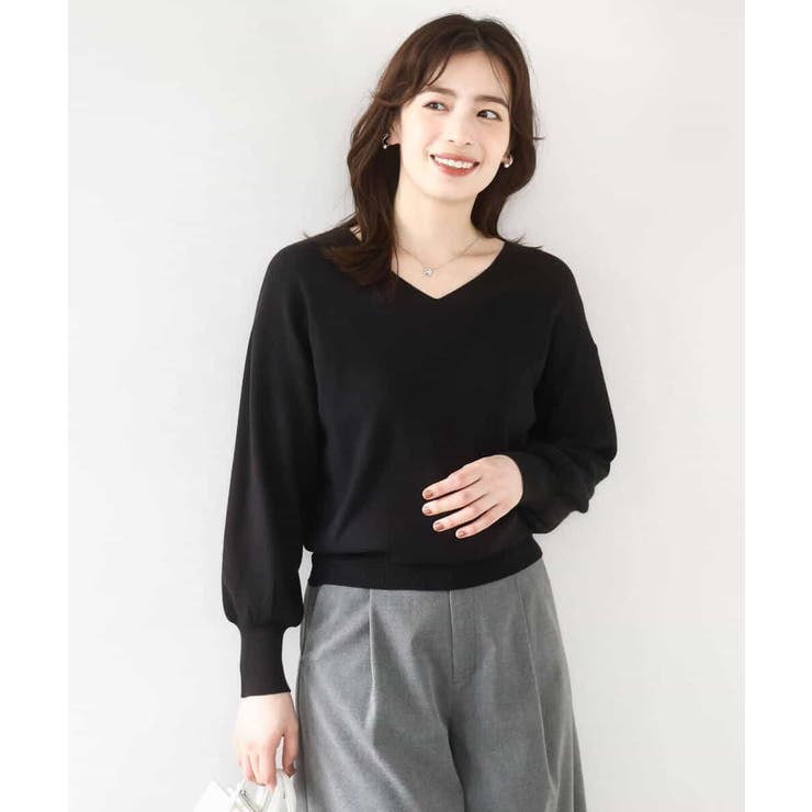 ベーシックVネックニット/洗える/WEB限定サイズあり | OFUON | 詳細画像29 
