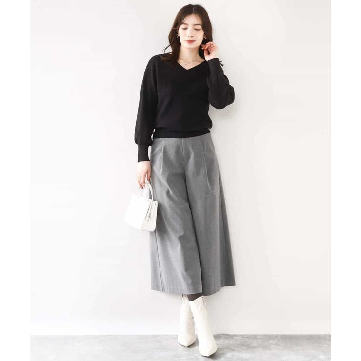 ベーシックVネックニット/洗える/WEB限定サイズあり | OFUON | 詳細画像31 