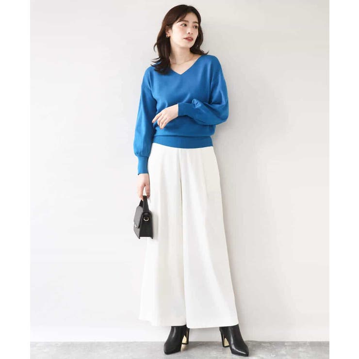 ベーシックVネックニット/洗える/WEB限定サイズあり | OFUON | 詳細画像35 