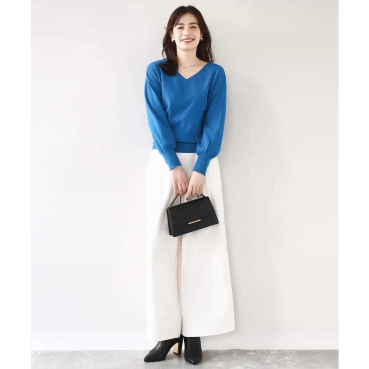 ベーシックVネックニット/洗える/WEB限定サイズあり | OFUON | 詳細画像36 