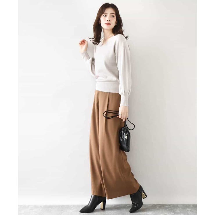 ベーシックVネックニット/洗える/WEB限定サイズあり | OFUON | 詳細画像40 