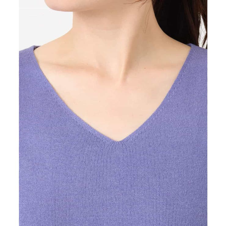 ベーシックVネックニット/洗える/WEB限定サイズあり | OFUON | 詳細画像44 