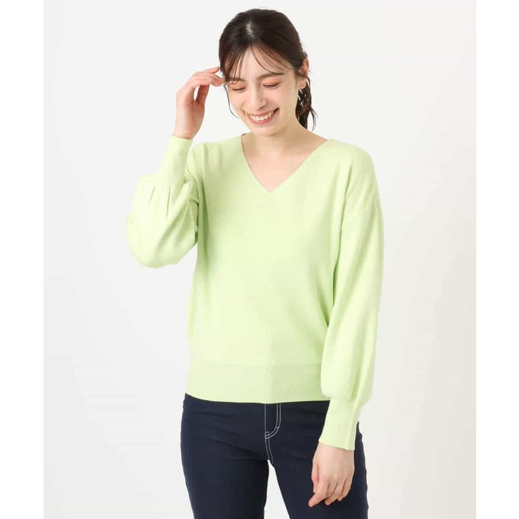 ベーシックVネックニット/洗える/WEB限定サイズあり | OFUON | 詳細画像50 