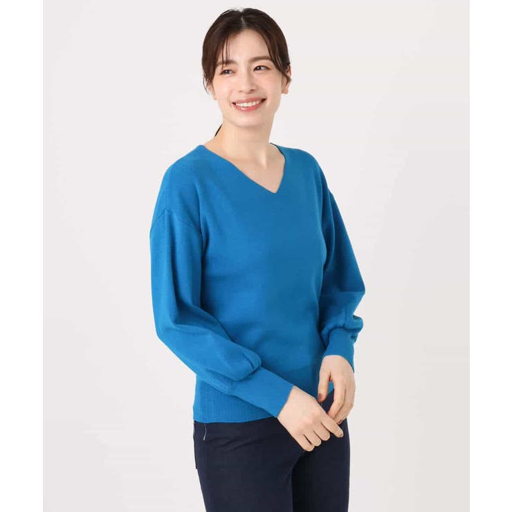 ベーシックVネックニット/洗える/WEB限定サイズあり | OFUON | 詳細画像52 