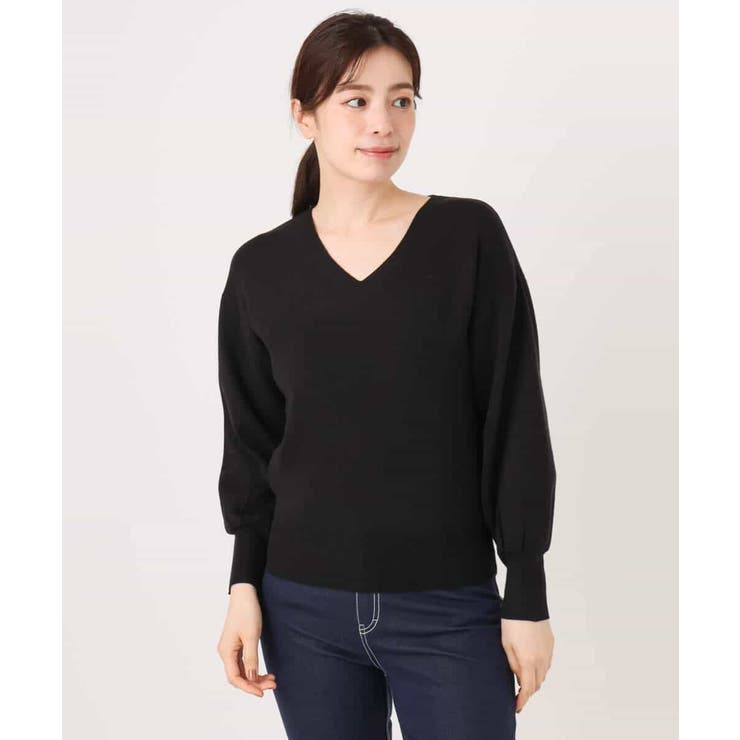 ベーシックVネックニット/洗える/WEB限定サイズあり | OFUON | 詳細画像54 