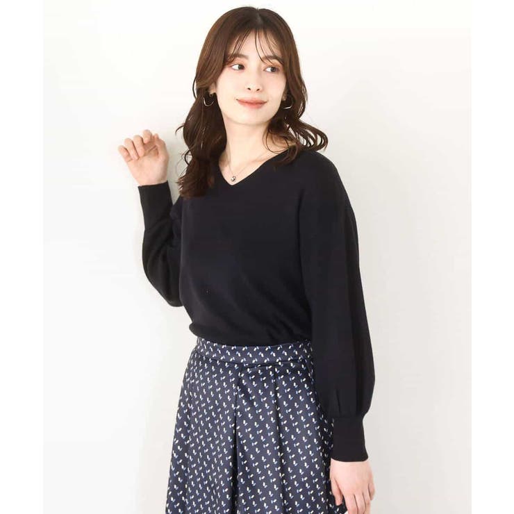 ベーシックVネックニット/洗える/WEB限定サイズあり | OFUON | 詳細画像6 