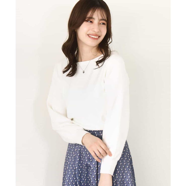 ベーシックボートネックニット/洗える/WEB限定サイズあり | OFUON | 詳細画像13 