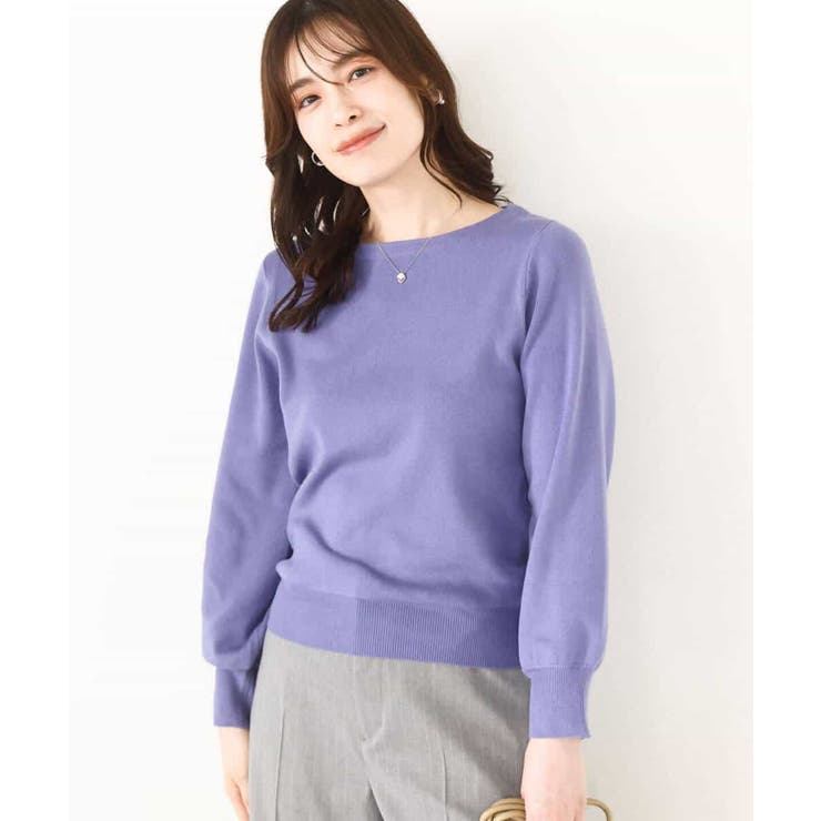 ベーシックボートネックニット/洗える/WEB限定サイズあり | OFUON | 詳細画像20 