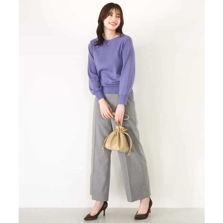 ベーシックボートネックニット/洗える/WEB限定サイズあり | OFUON | 詳細画像23 