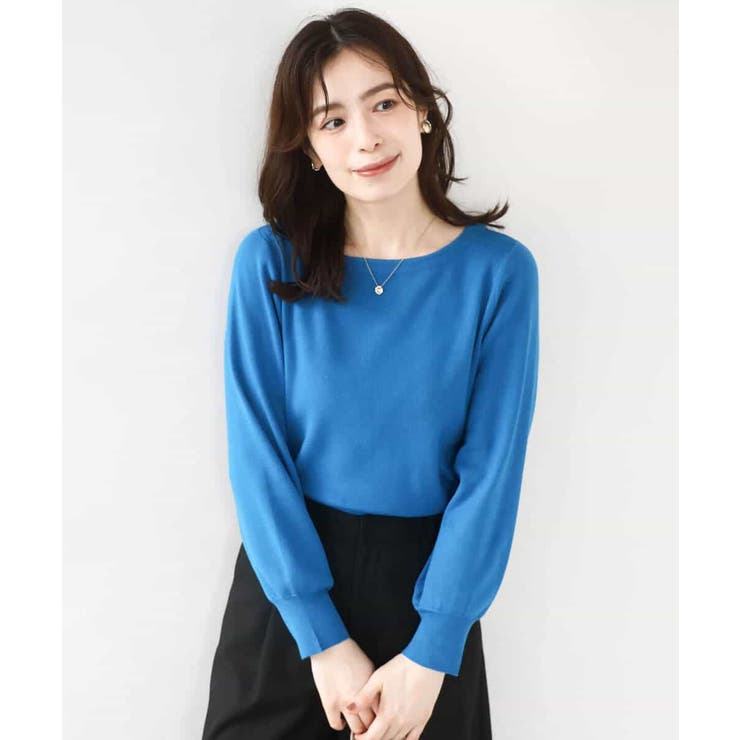 ベーシックボートネックニット/洗える/WEB限定サイズあり | OFUON | 詳細画像24 