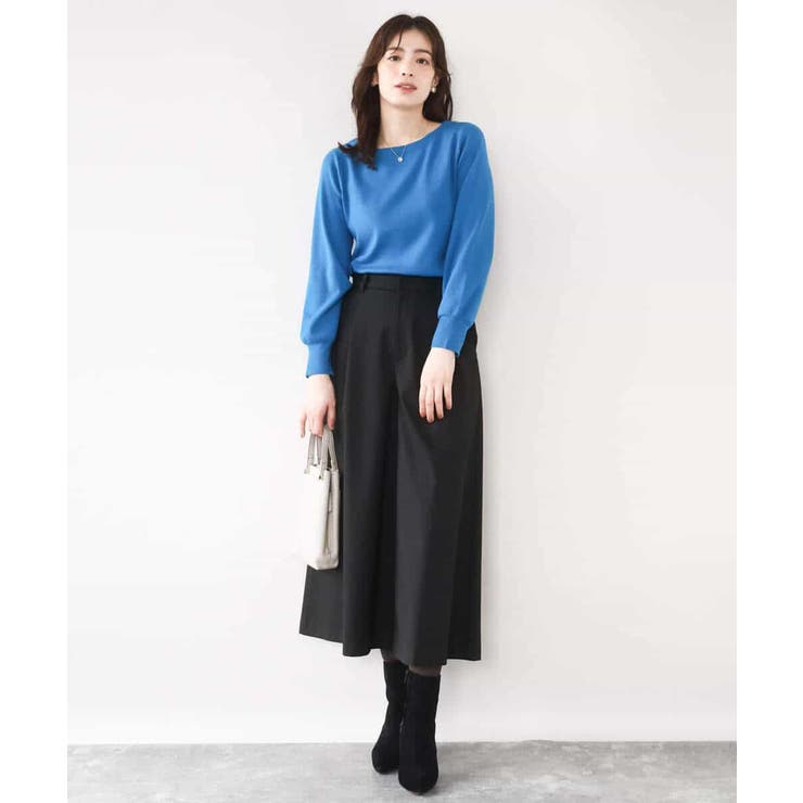 ベーシックボートネックニット/洗える/WEB限定サイズあり | OFUON | 詳細画像25 