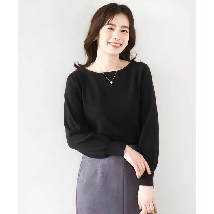 ベーシックボートネックニット/洗える/WEB限定サイズあり | OFUON | 詳細画像28 