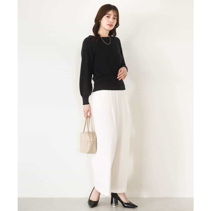 ベーシックボートネックニット/洗える/WEB限定サイズあり | OFUON | 詳細画像4 