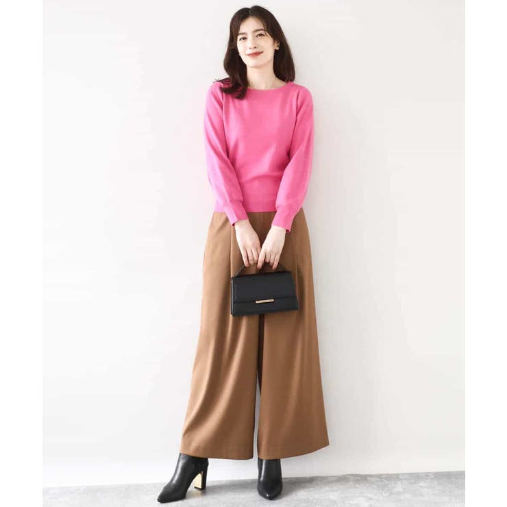 ベーシックボートネックニット/洗える/WEB限定サイズあり | OFUON | 詳細画像43 