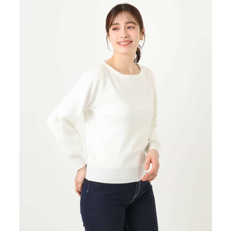 ベーシックボートネックニット/洗える/WEB限定サイズあり | OFUON | 詳細画像53 