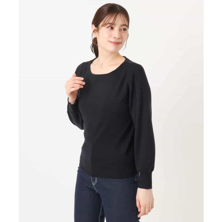 ベーシックボートネックニット/洗える/WEB限定サイズあり | OFUON | 詳細画像55 