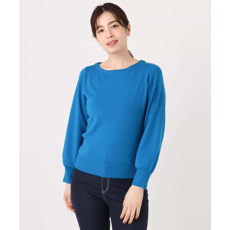 ベーシックボートネックニット/洗える/WEB限定サイズあり | OFUON | 詳細画像56 