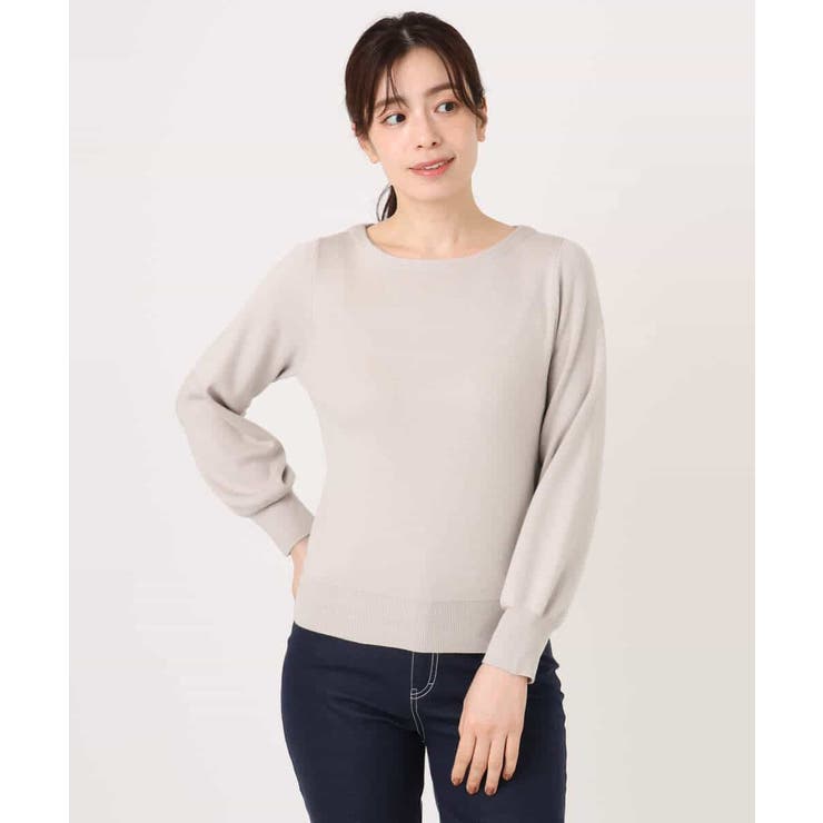 ベーシックボートネックニット/洗える/WEB限定サイズあり | OFUON | 詳細画像57 