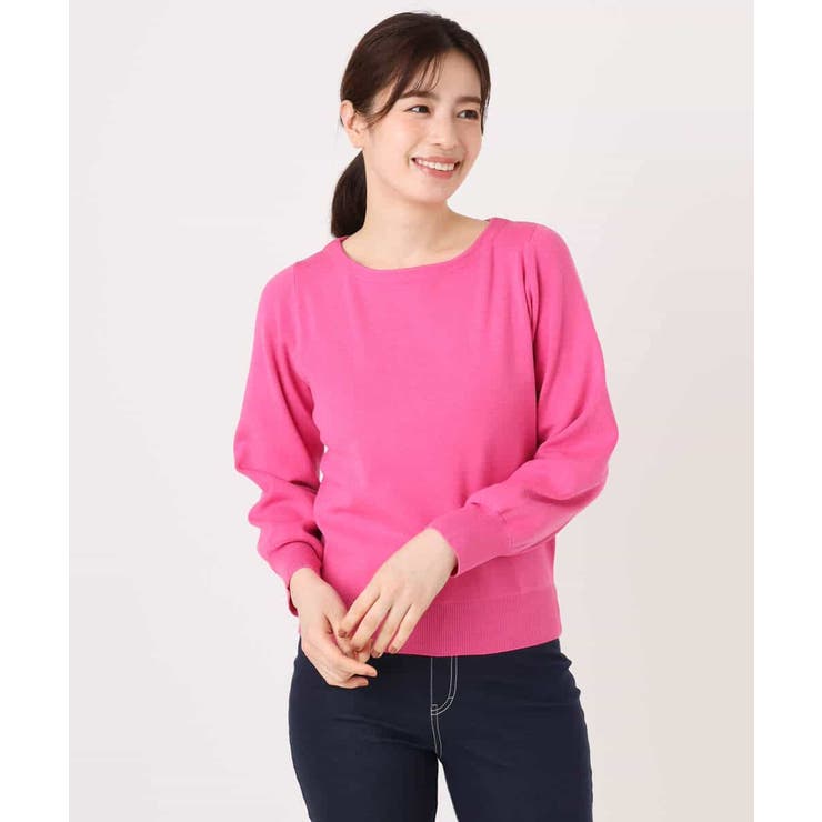 ベーシックボートネックニット/洗える/WEB限定サイズあり | OFUON | 詳細画像58 