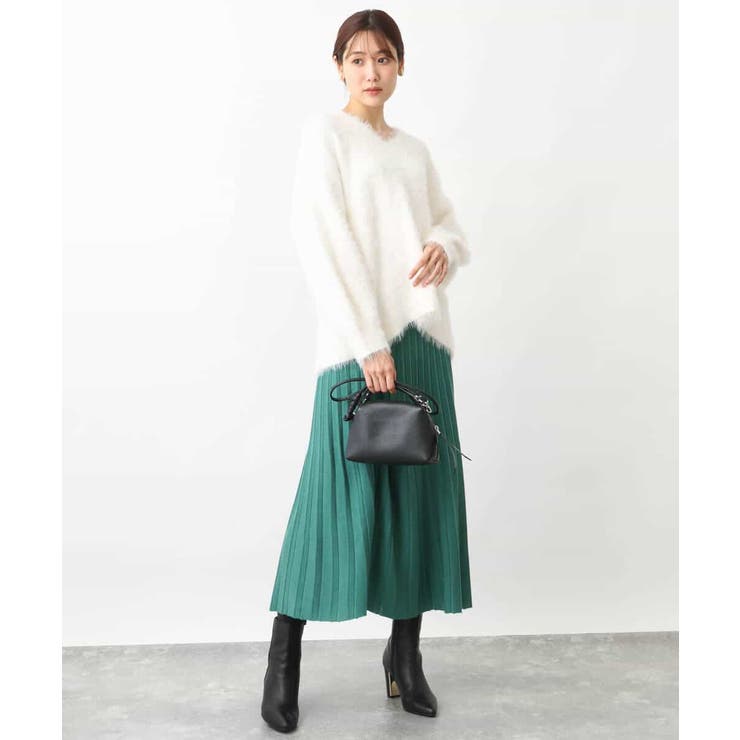 フェザーヤーンVネックニット | OFUON | 詳細画像10 