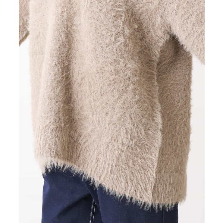 フェザーヤーンVネックニット | OFUON | 詳細画像28 