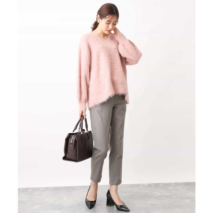 フェザーヤーンVネックニット | OFUON | 詳細画像5 