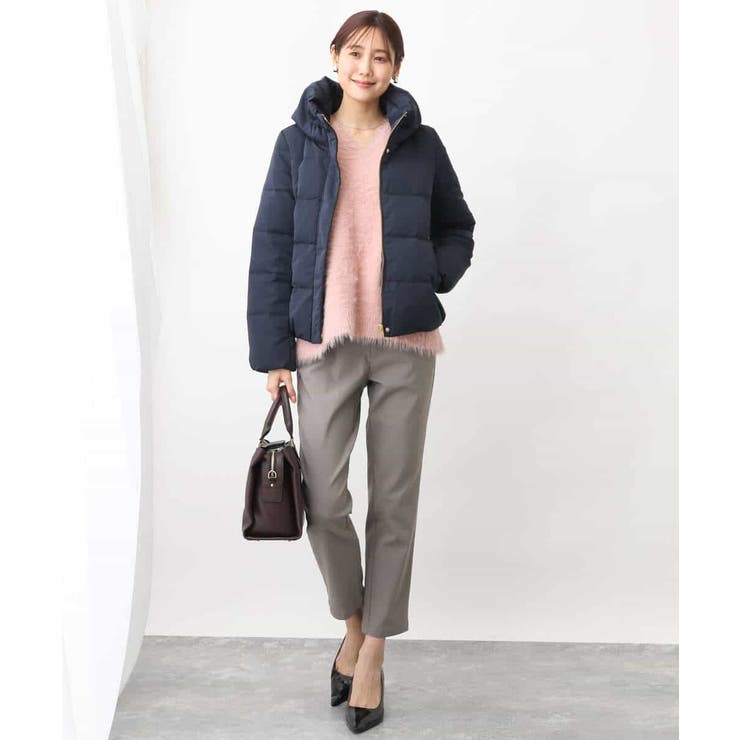 フェザーヤーンVネックニット | OFUON | 詳細画像6 