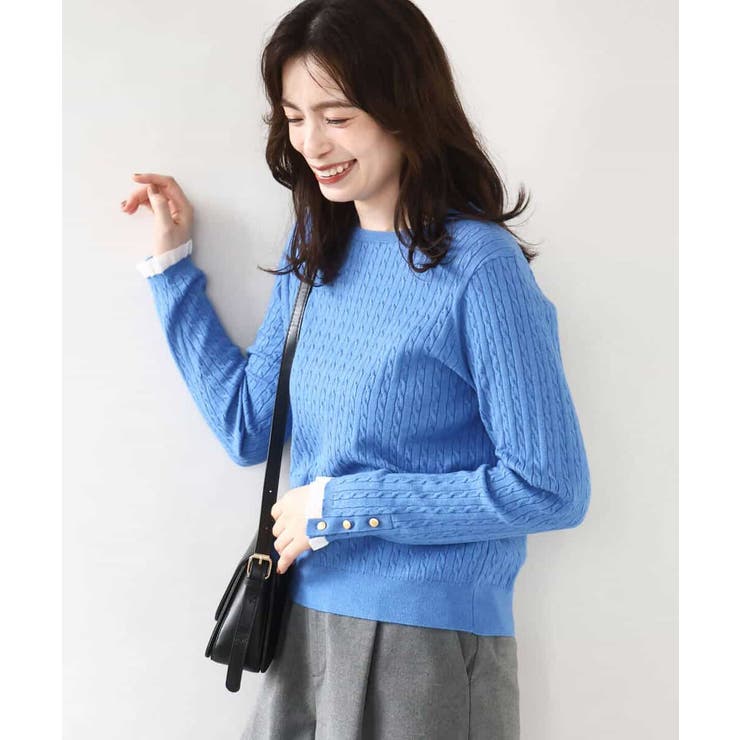 ミニケーブル柄ニット/洗える/WEB限定サイズあり | OFUON | 詳細画像10 