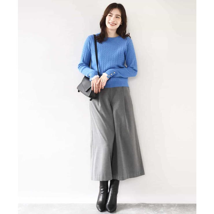 ミニケーブル柄ニット/洗える/WEB限定サイズあり | OFUON | 詳細画像13 