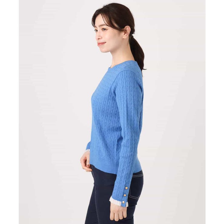 ミニケーブル柄ニット/洗える/WEB限定サイズあり | OFUON | 詳細画像15 