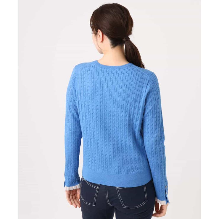 ミニケーブル柄ニット/洗える/WEB限定サイズあり | OFUON | 詳細画像16 